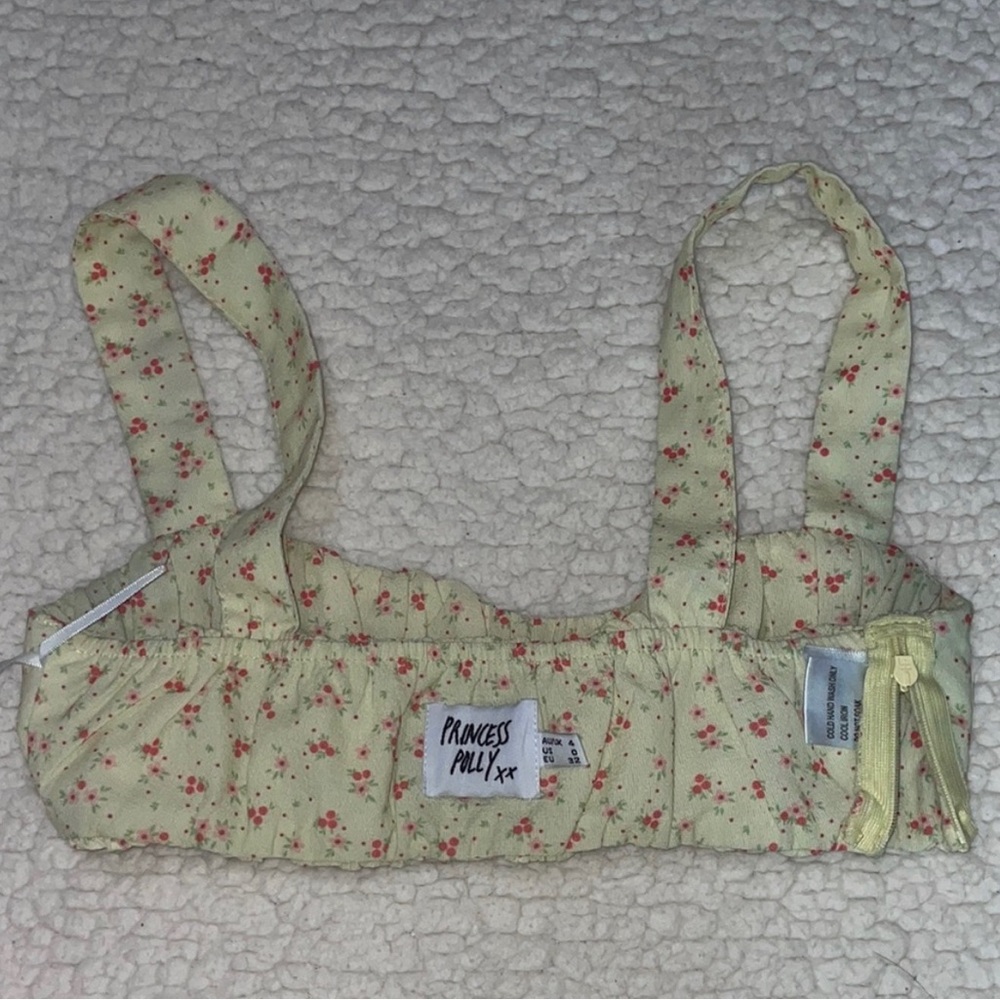 Princess Polly Floral Crop Top - Yellow and Red - Picture 4 of 4
